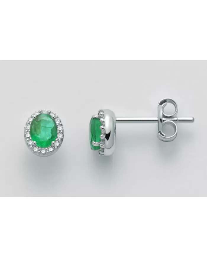 Orecchini Smeraldo e diamanti 0,784 ct Miluna