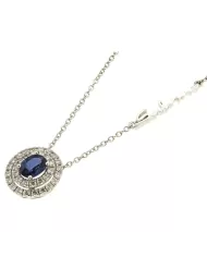 Collana Dora Zaffiro 0,45ct e Diamanti 0,23 ct Salvini