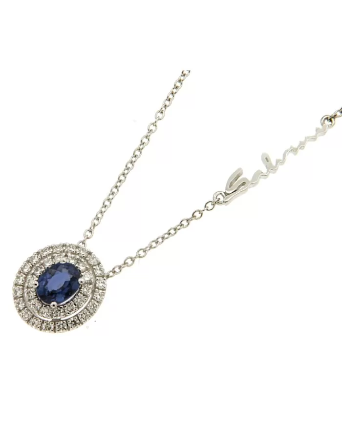 Collana Dora Zaffiro 0,45ct e Diamanti 0,23 ct Salvini