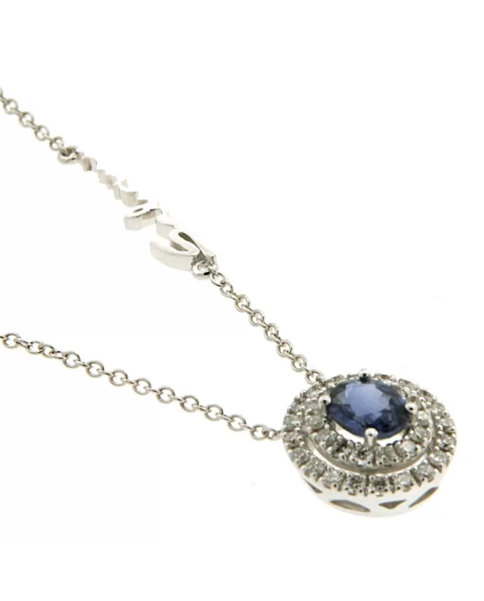 Collana Dora Zaffiro 0,45ct e Diamanti 0,23 ct Salvini