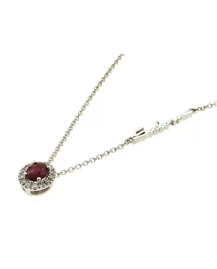 Collana Dora Rubino 0,32ct e Diamanti 0,10 ct Salvini