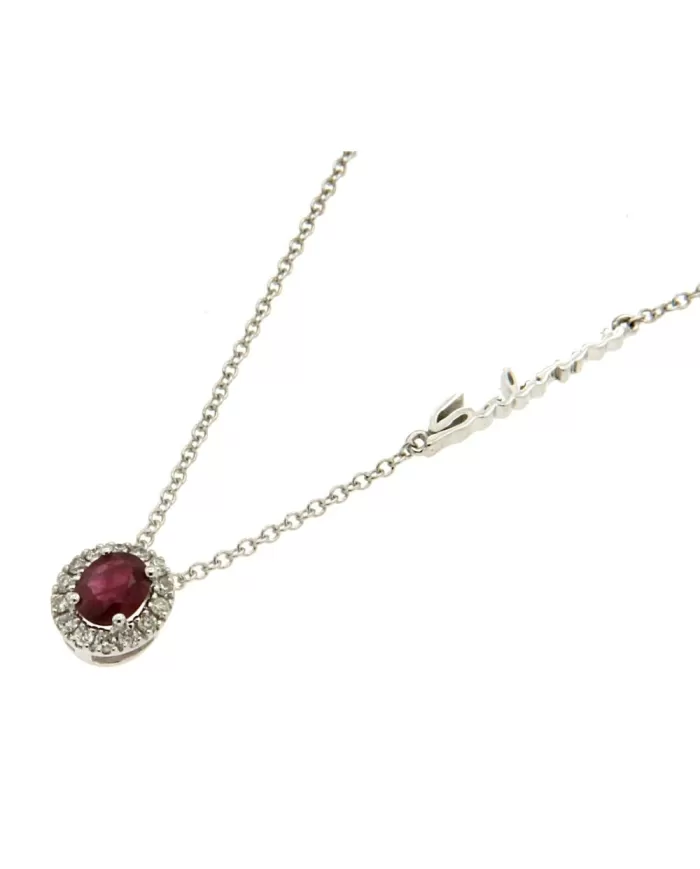 Collana Dora Rubino 0,32ct e Diamanti 0,10 ct Salvini