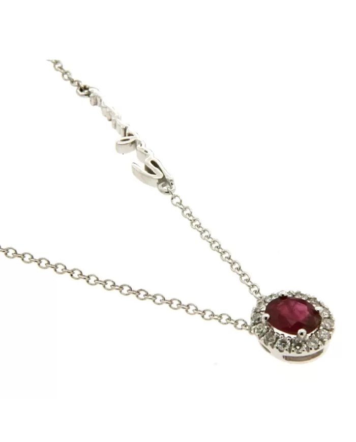 Collana Dora Rubino 0,32ct e Diamanti 0,10 ct Salvini