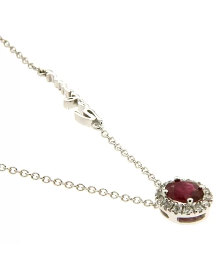 Collana Dora Rubino 0,32ct e Diamanti 0,10 ct Salvini