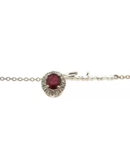 Collana Dora Rubino 0,32ct e Diamanti 0,10 ct Salvini