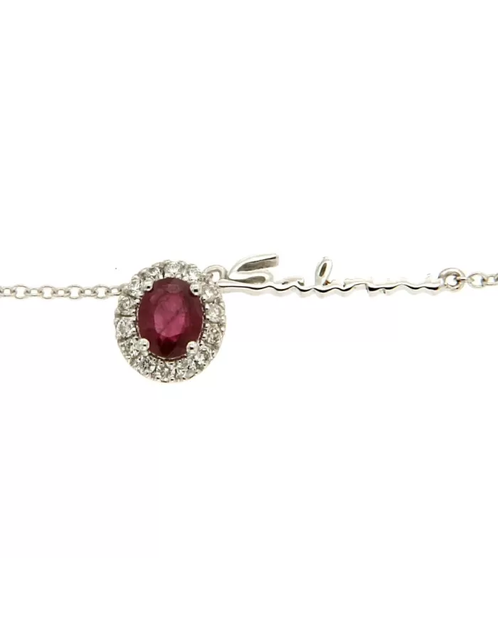 Collana Dora Rubino 0,32ct e Diamanti 0,10 ct Salvini