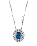 Collana Dora Zaffiro 0,45ct e Diamanti 0,23 ct