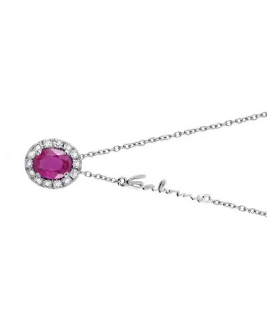 Collana Dora Rubino 0,32ct e Diamanti 0,10 ct Salvini