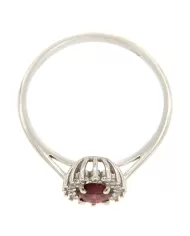 Anello Tormalina Rossa e cubic zirconia Spagnoletti 1945