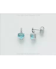 Orecchini con Topazi e diamanti 0,156 ct Miluna