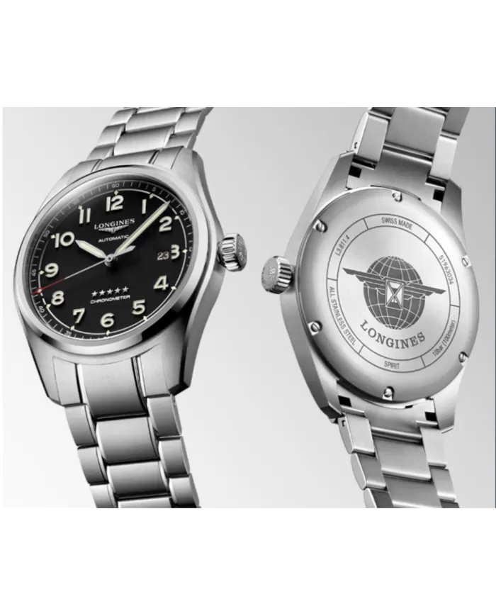 Spirit Automatico 42 mm Nero Longines Ref L38114536