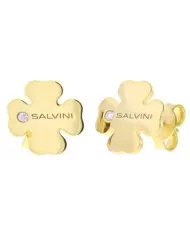 Orecchini Minimal Pop Quadrifoglio oro Giallo Salvini