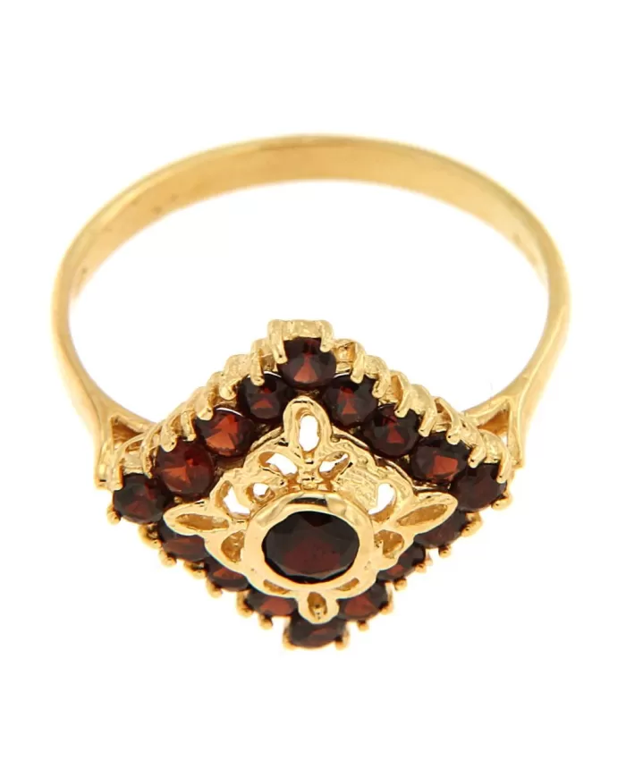 Anello oro Giallo e Granato Spagnoletti 1945