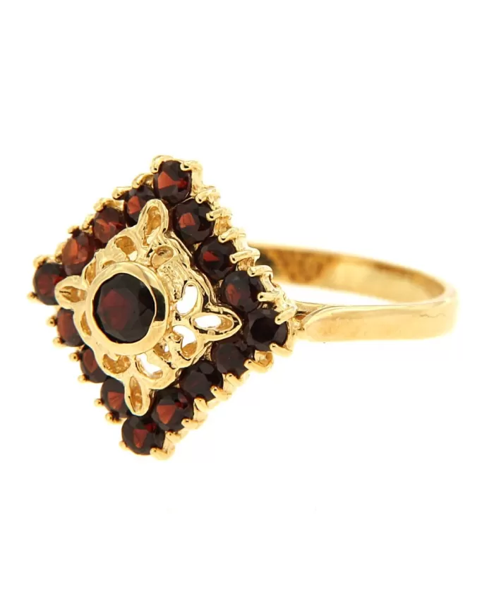 Anello oro Giallo e Granato Spagnoletti 1945