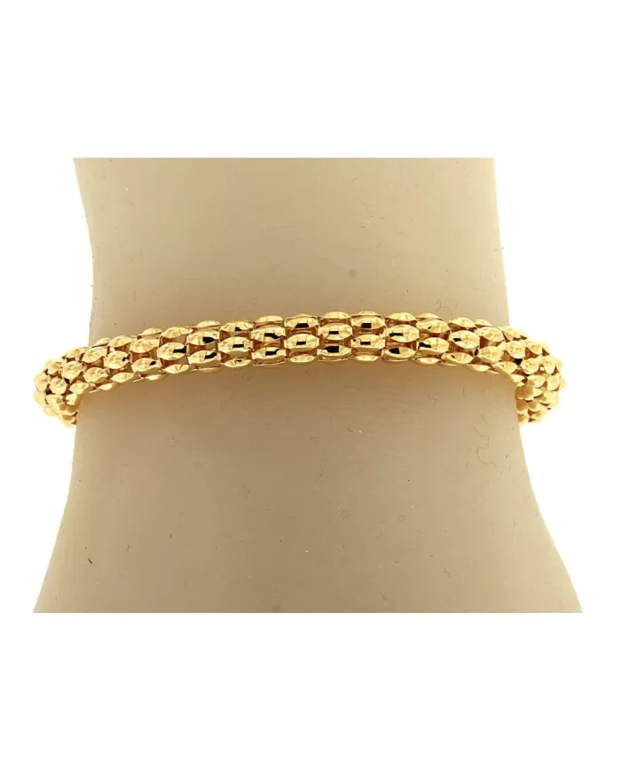 Bracciale grana riso in Oro Giallo Stella Milano