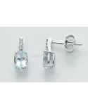 Orecchini con Acquamarina e diamanti