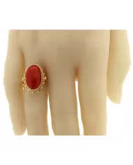 Anello oro Giallo e Corallo Spagnoletti 1945