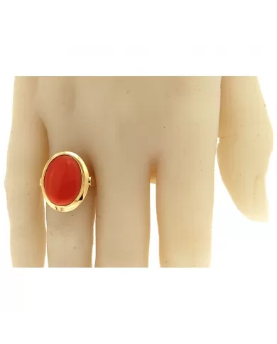 Anello oro Giallo e Corallo Spagnoletti 1945