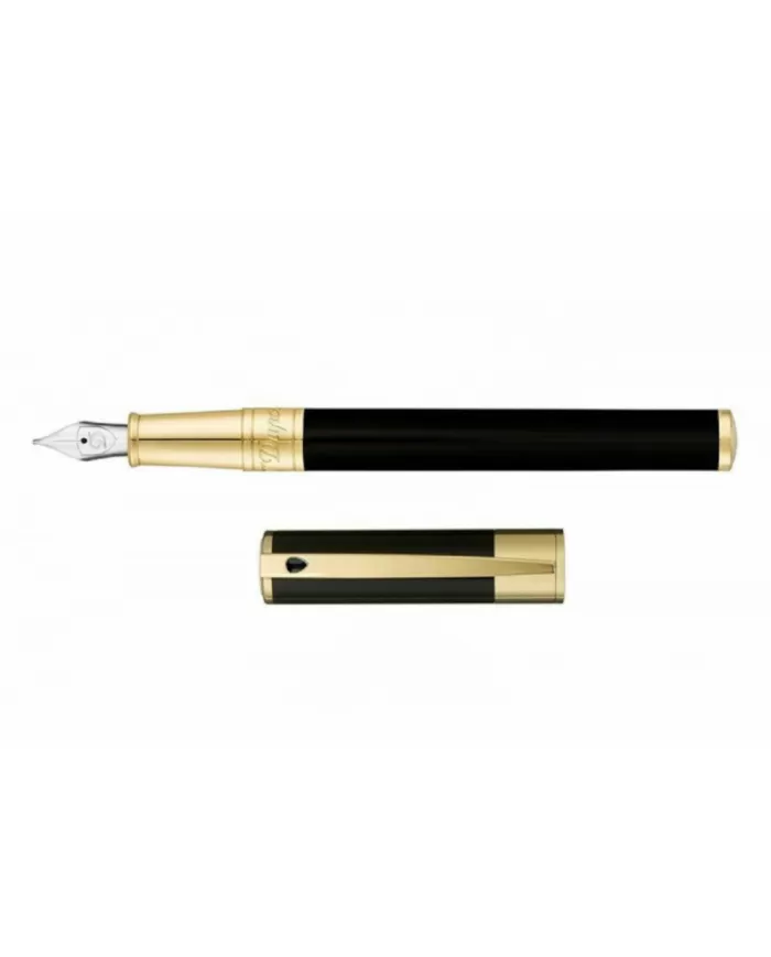 D-Initial penna stilografica Nero e Oro S.T. Dupont