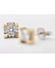 Orecchini oro Rosa IoLuce con diamanti 0,35ct Giorgio Visconti