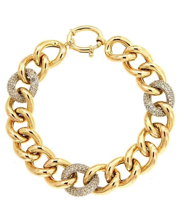 Bracciale in Oro Giallo e Cubic Zirconia Spagnoletti 1945