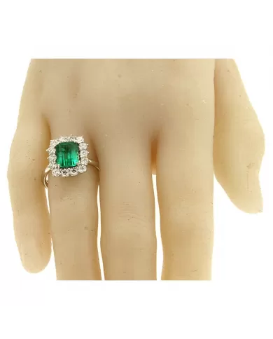Anello Smeraldo 1,89 ct e diamanti 0,95 ct ReCarlo