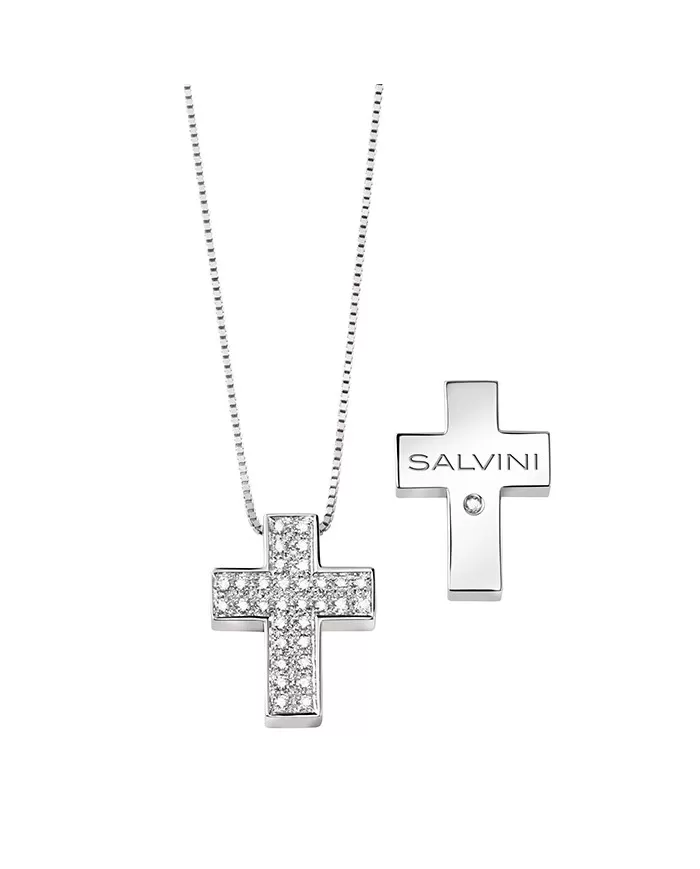 Ciondolo Croce con Diamanti 0,29 ct Salvini