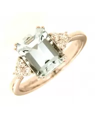 Anello Acquamarina 2,70ct e diamanti 0,26ct Giorgio Visconti