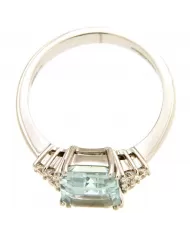 Anello Acquamarina 2,70ct e diamanti 0,26ct Giorgio Visconti