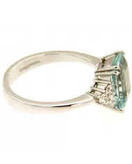 Anello Acquamarina 2,70ct e diamanti 0,26ct Giorgio Visconti