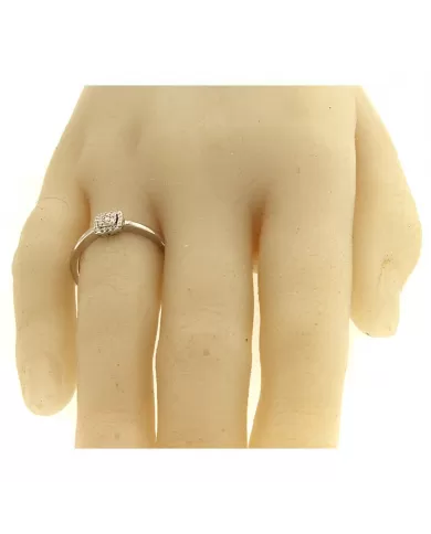 Anello oro Bianco e Diamanti 0,09 ct Salvini