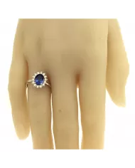 Anello Zaffiro 1,27 ct e diamanti 0,27 ct ReCarlo