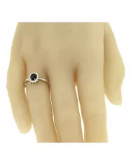 Anello Zaffiro 0,49 ct e Diamanti 0,13 ct Giorgio Visconti