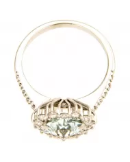 Anello Acquamarina 1,43ct e diamanti 0,57ct Giorgio Visconti