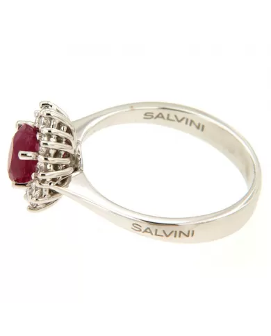 Anello con Rubino 0,88ct e diamanti 0,37ct Salvini