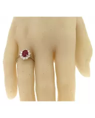 Anello con Rubino 0,88ct e diamanti 0,37ct Salvini