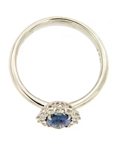 Anello Zaffiro 0,80 ct e diamanti 0,28 ct ReCarlo