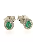 Orecchini Smeraldo 0,30 ct e diamanti 0,12 ct