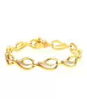 Bracciale in oro Giallo e Bianco