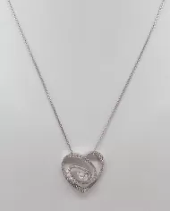 Girocollo Cuore con diamanti 0,90ct Giorgio Visconti