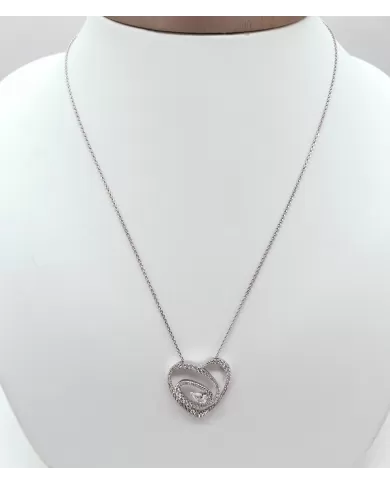 Girocollo Cuore con diamanti 0,90ct Giorgio Visconti