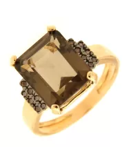 Anello in oro giallo con Topazio citrino Spagnoletti 1945