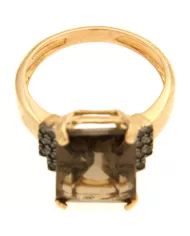 Anello in oro giallo con Topazio citrino Spagnoletti 1945