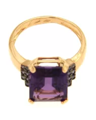 Anello in oro giallo con Ametista Spagnoletti 1945