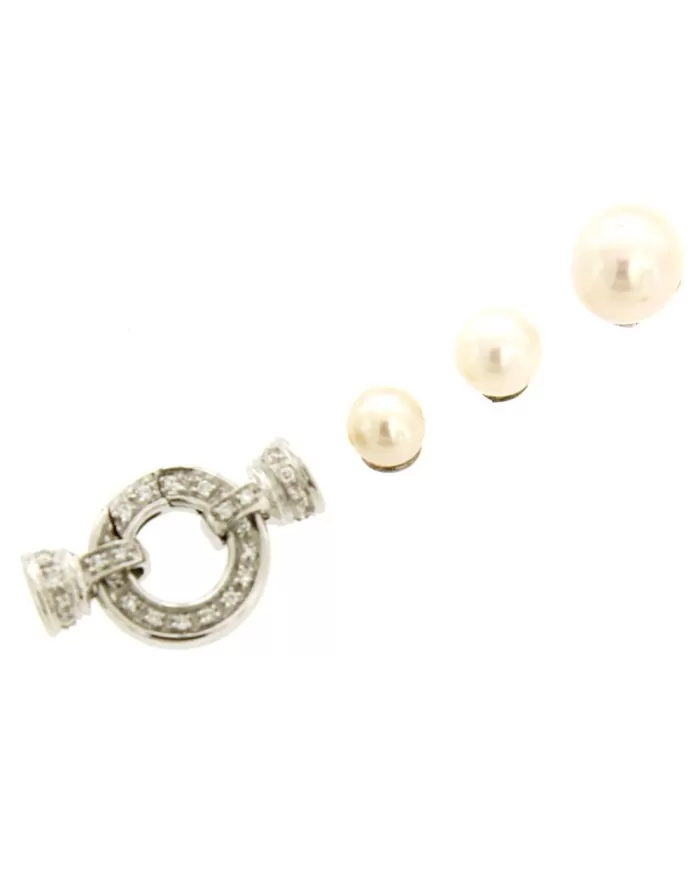 Chiusura Collana Oro bianco e Diamanti 0,36ct Spagnoletti 1945