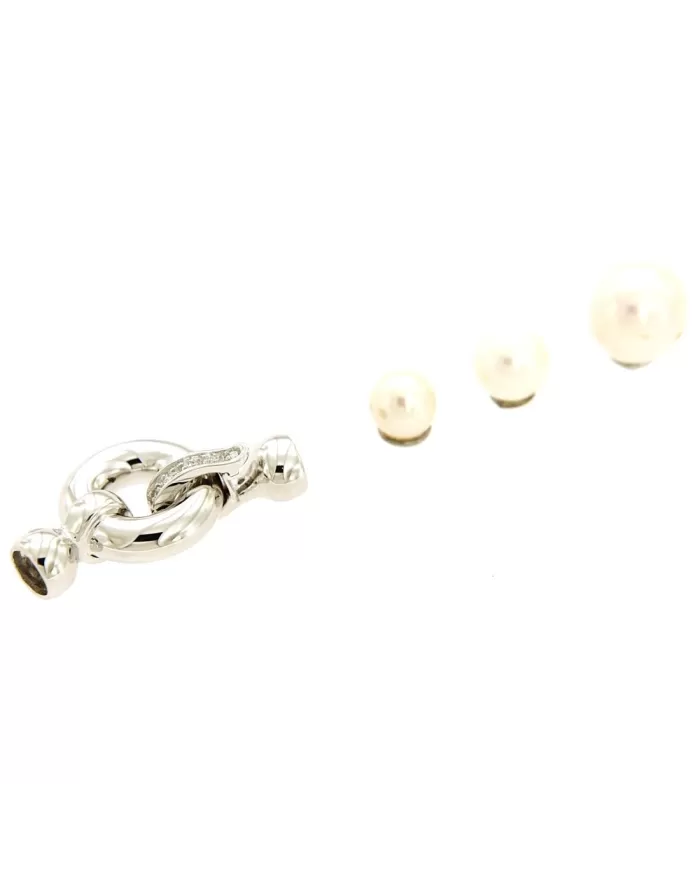 Chiusura Collana Oro bianco e Diamanti 0,10ct Spagnoletti 1945