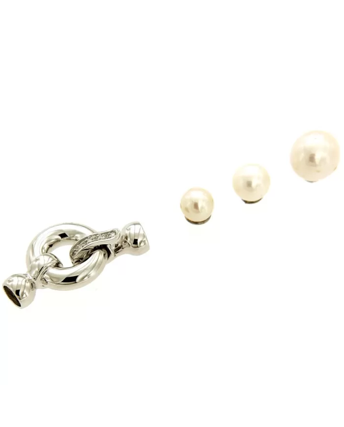 Chiusura Collana Oro bianco e Diamanti 0,10ct Spagnoletti 1945