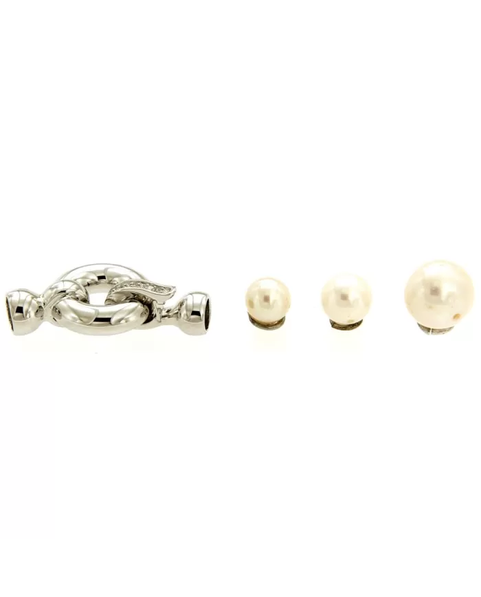 Chiusura Collana Oro bianco e Diamanti 0,10ct Spagnoletti 1945