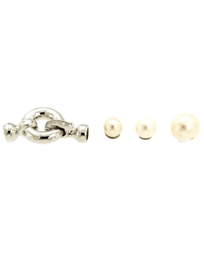 Chiusura Collana Oro bianco e Diamanti 0,10ct Spagnoletti 1945