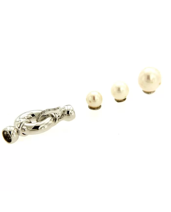 Chiusura Collana Oro bianco e Diamanti 0,10ct Spagnoletti 1945